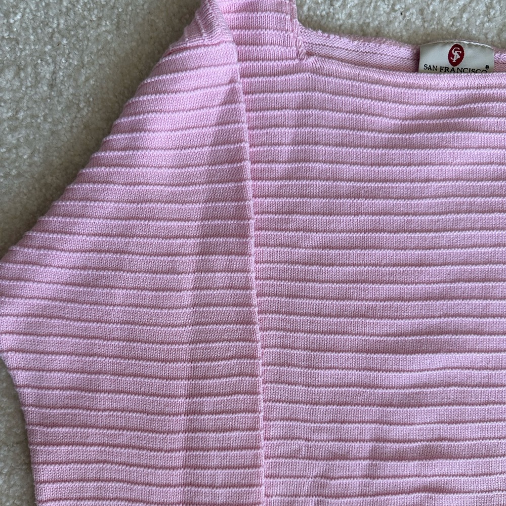 Pink knit sweater